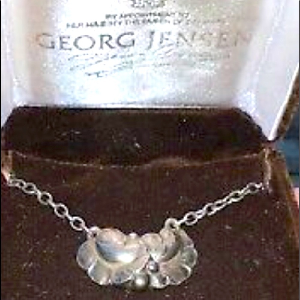 Vintage Georg Jensen with original box sterling necklace